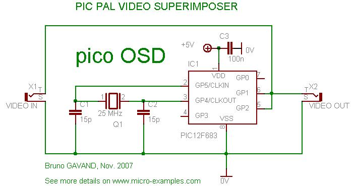 PicoOSD circuit schematic
